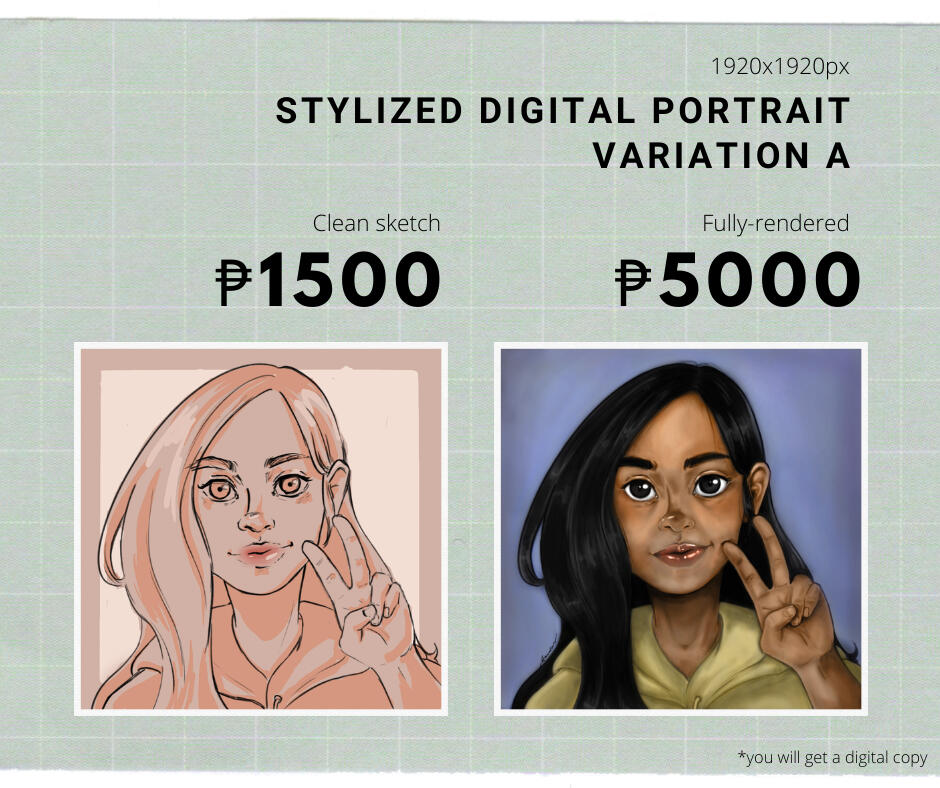 Stylized Digital Portrait Variation A